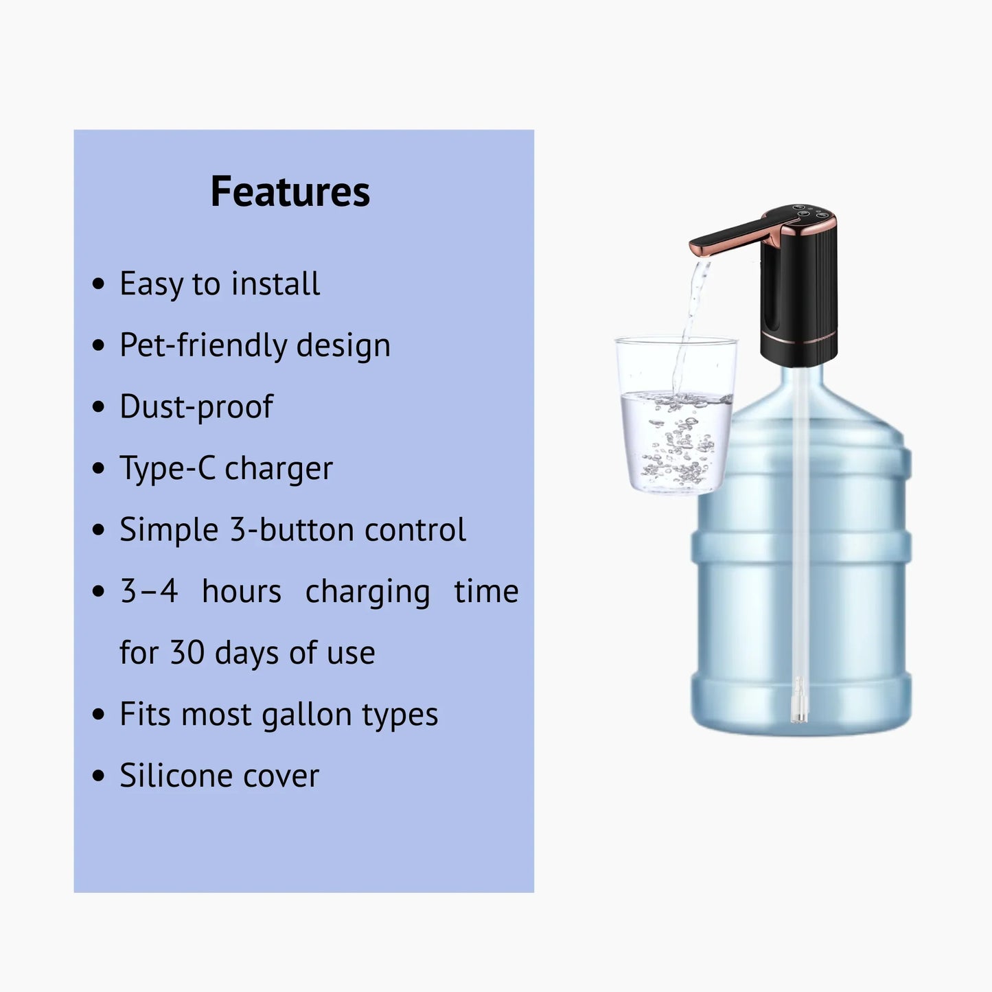 Automatic Water Dispenser Pump with Silicone Cover – Smart & Hygienic Hydration - Botora Hub