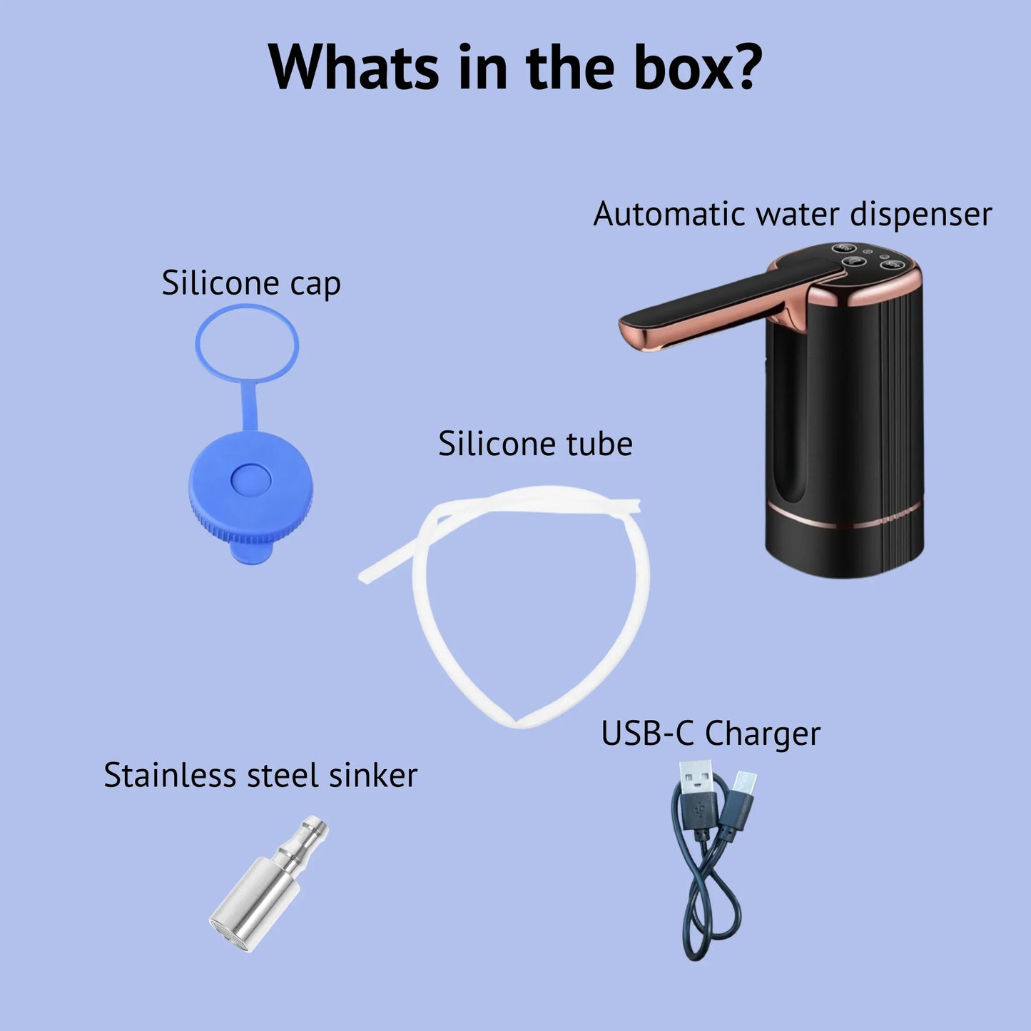 Automatic Water Dispenser Pump with Silicone Cover & Metal Sinker – Secure, Hygienic & Hassle-Free - Botora Hub