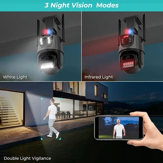 360° Dual Lens WiFi Security Camera with Motion Detection & Night Vision - Botora Hub