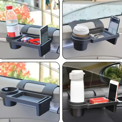 Car Door Side Organizer Portable Cup Holder, Phone Slot & Hanging Storage Rack